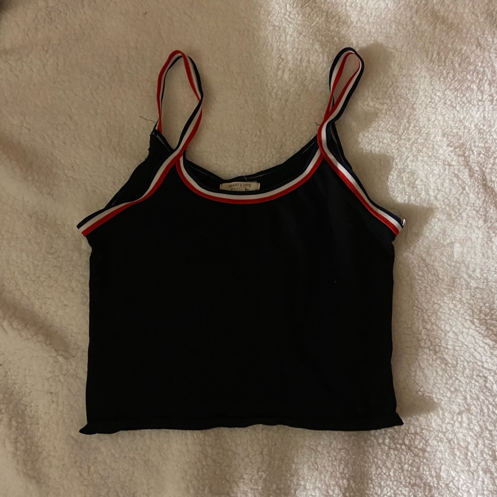 Black Cropped Tank Top